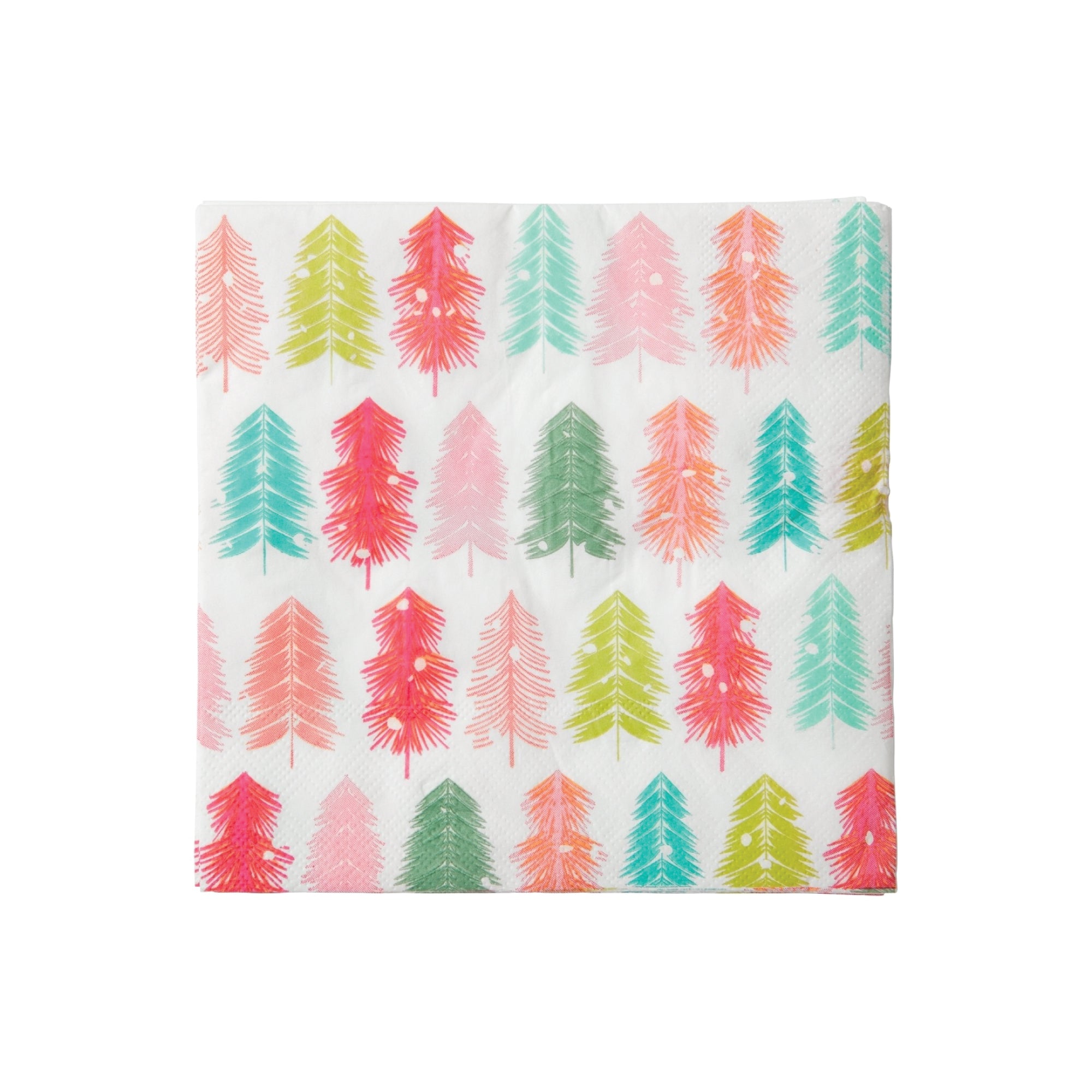 Festive Colorful Trees Lunch Napkins 20ct | The Party Darling