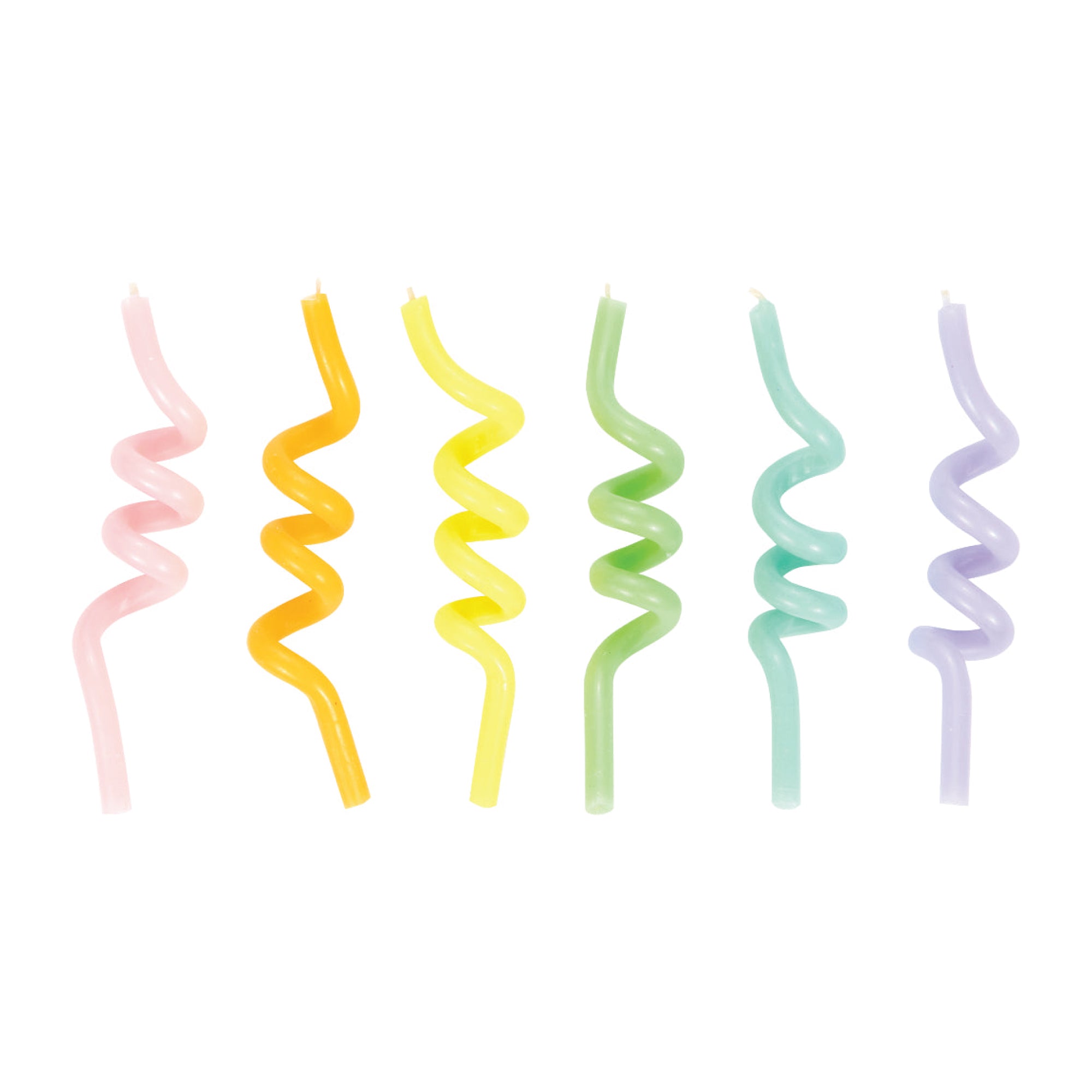 Multicolor Pastel Coil Birthday Candles 6ct | The Party Darling