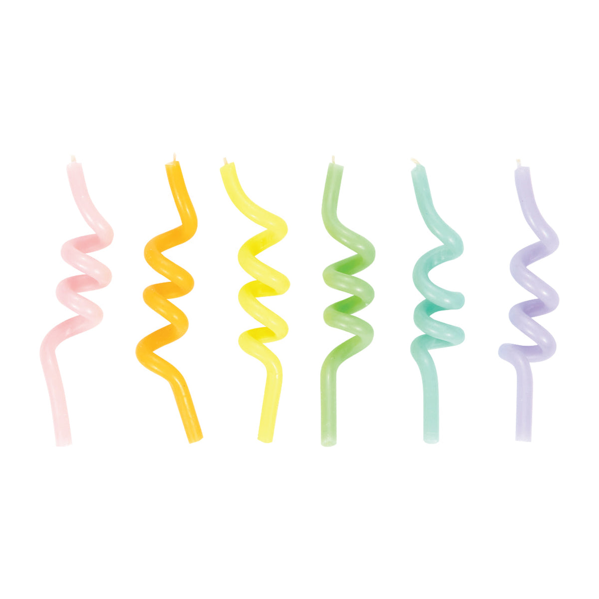 Multicolor Pastel Coil Birthday Candles 6ct | The Party Darling