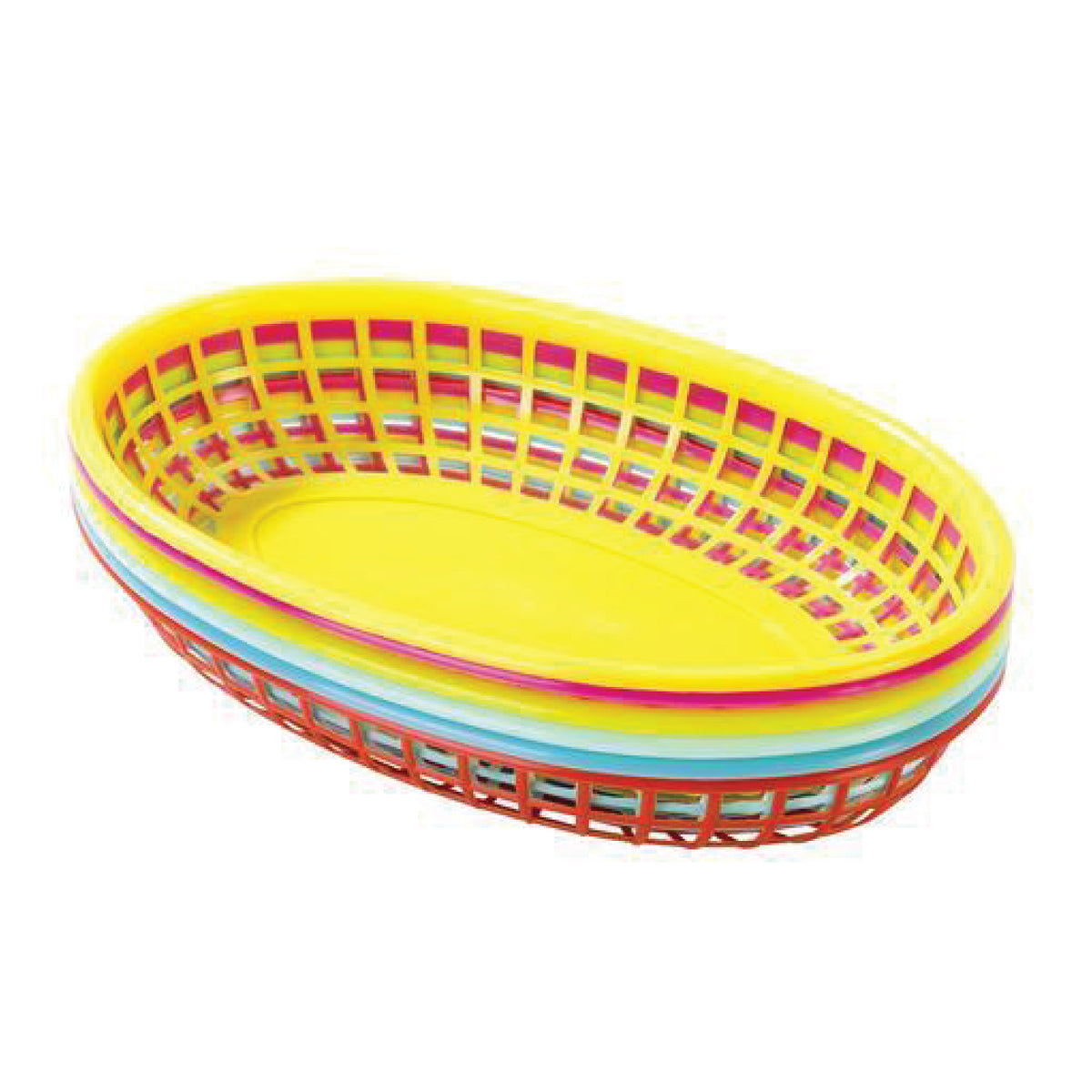 Multicolored Food Baskets 6ct | The Party Darling