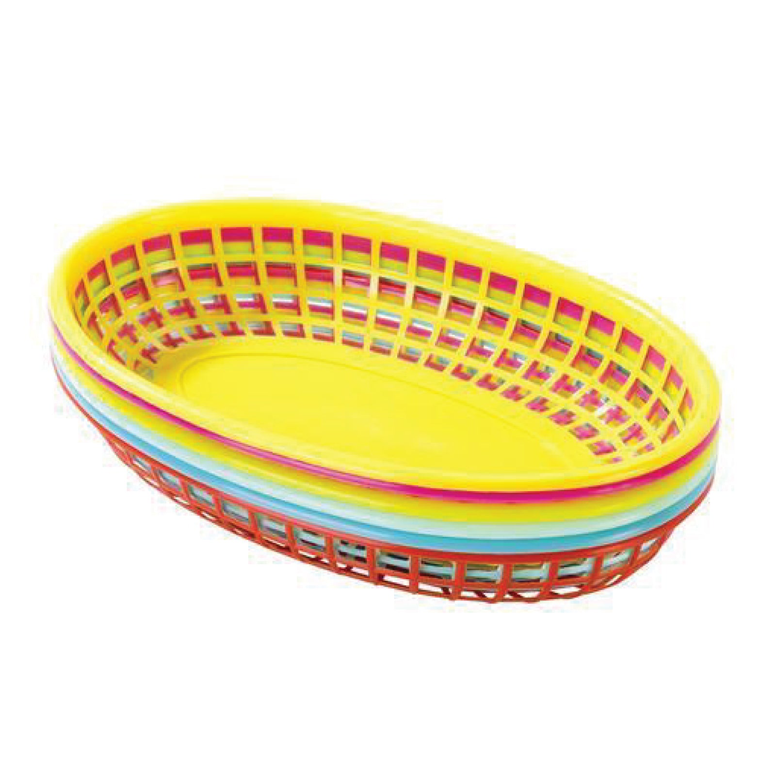 Multicolored Food Baskets 6ct | The Party Darling
