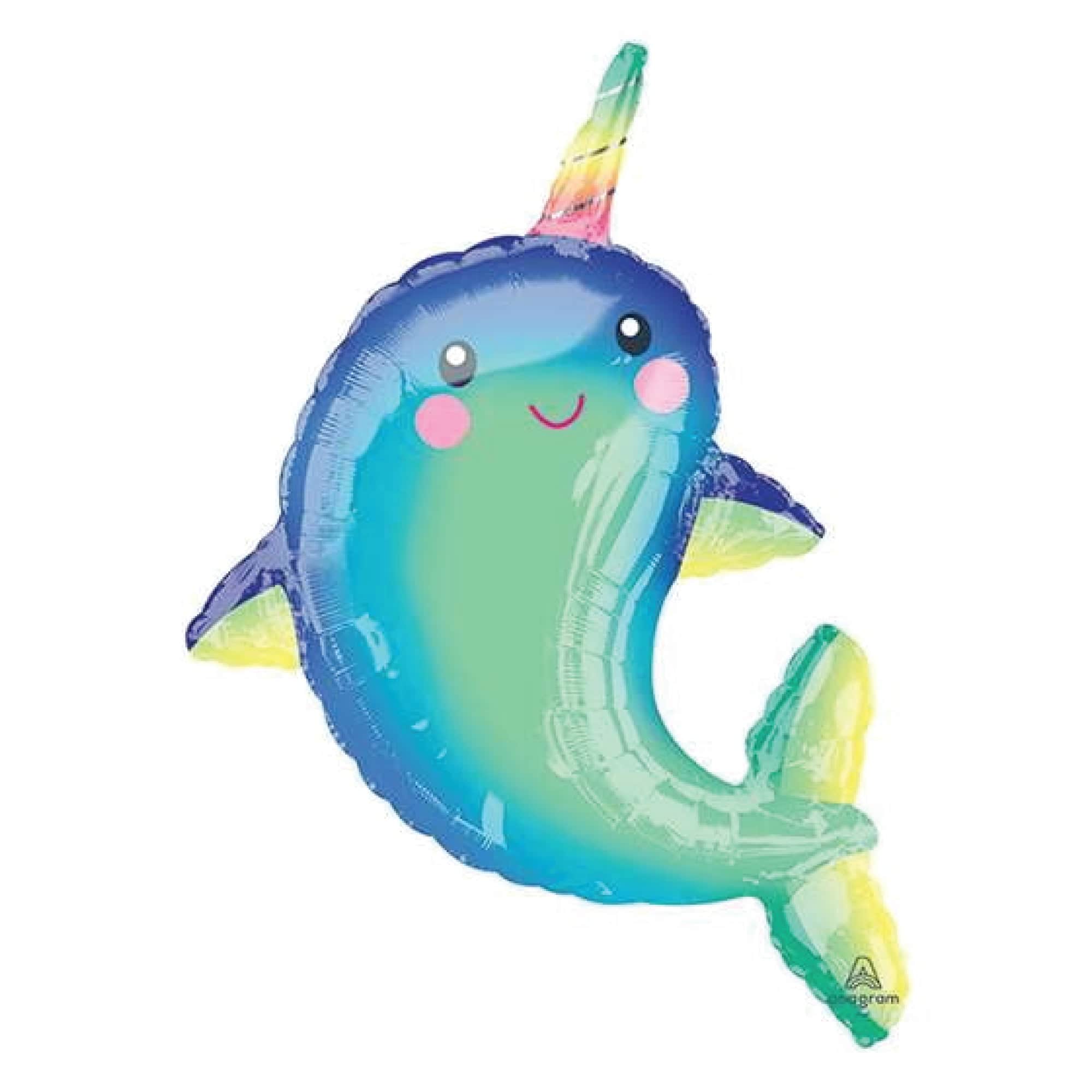 Giant Happy Narwhal Balloon | The Party Darling