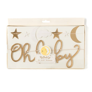 Gold Oh Baby Banner Set