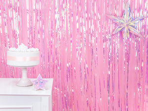 iridescent party backdrop
