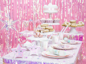 iridescent party tables