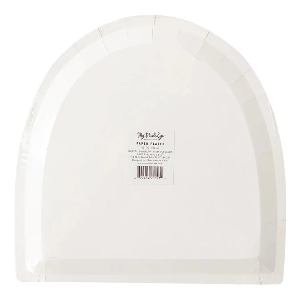 Rainbow Shaped Lunch Plates Backside