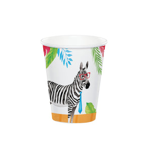 Get Wild Safari Party Cups 8ct Zebra