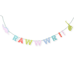 Pastel Roar Dinosaur Party Banner | The Party Darling
