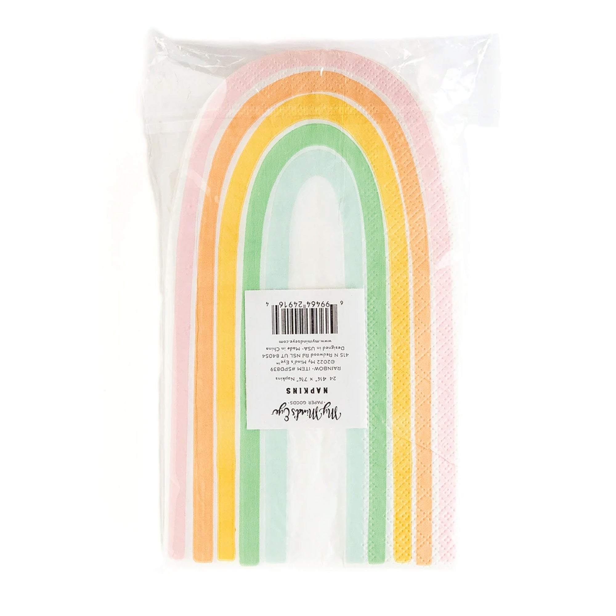 Pastel Rainbow Shaped Lunch Napkins 24ct | The Party Darling