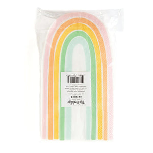 Pastel Rainbow Shaped Lunch Napkins 24ct Packaged