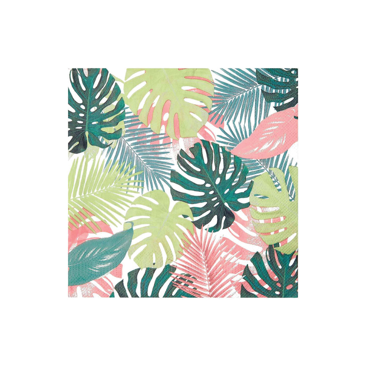 Pastel Tropical Palm Leaf Lunch Napkins 20ct | The Party Darling