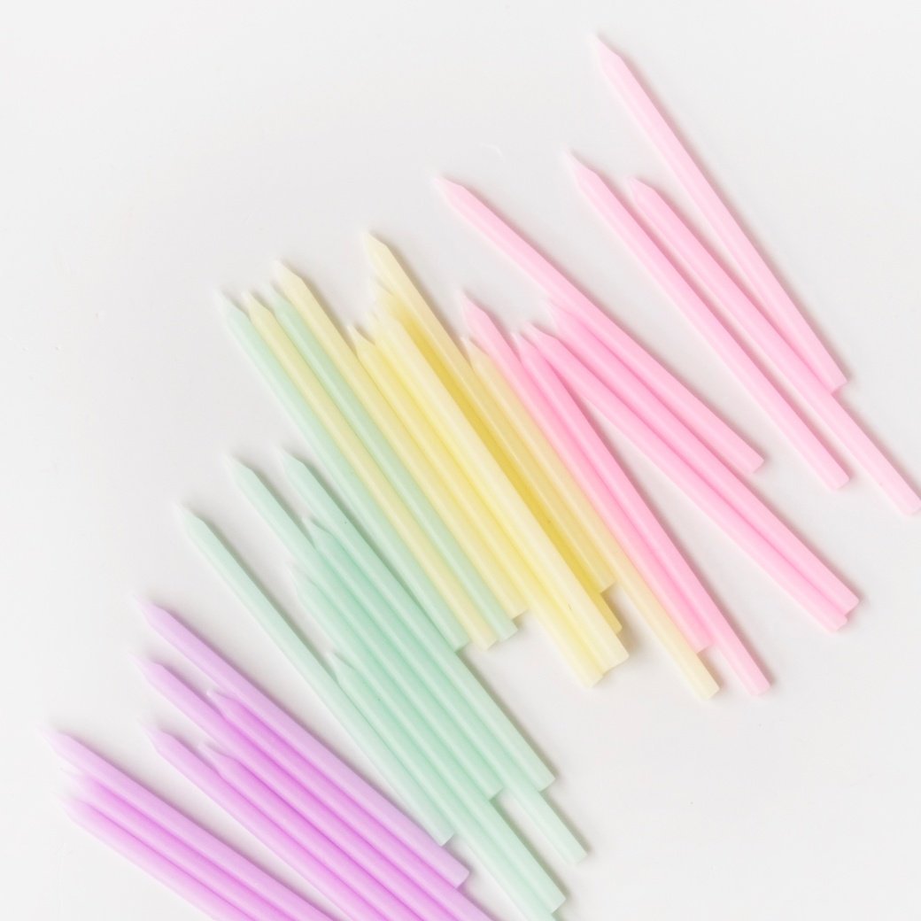 Pastel Rainbow Birthday Candles | The Party Darling