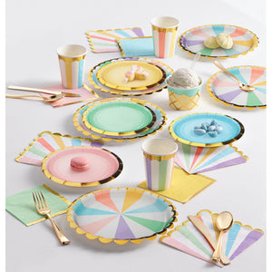 Pretty Pastel Dessert Plates 8ct - The Party Darling