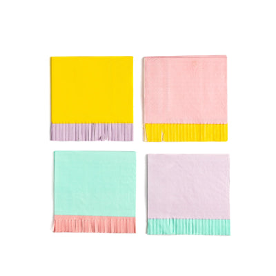 Pastel Fringe Dessert Napkins 24ct
