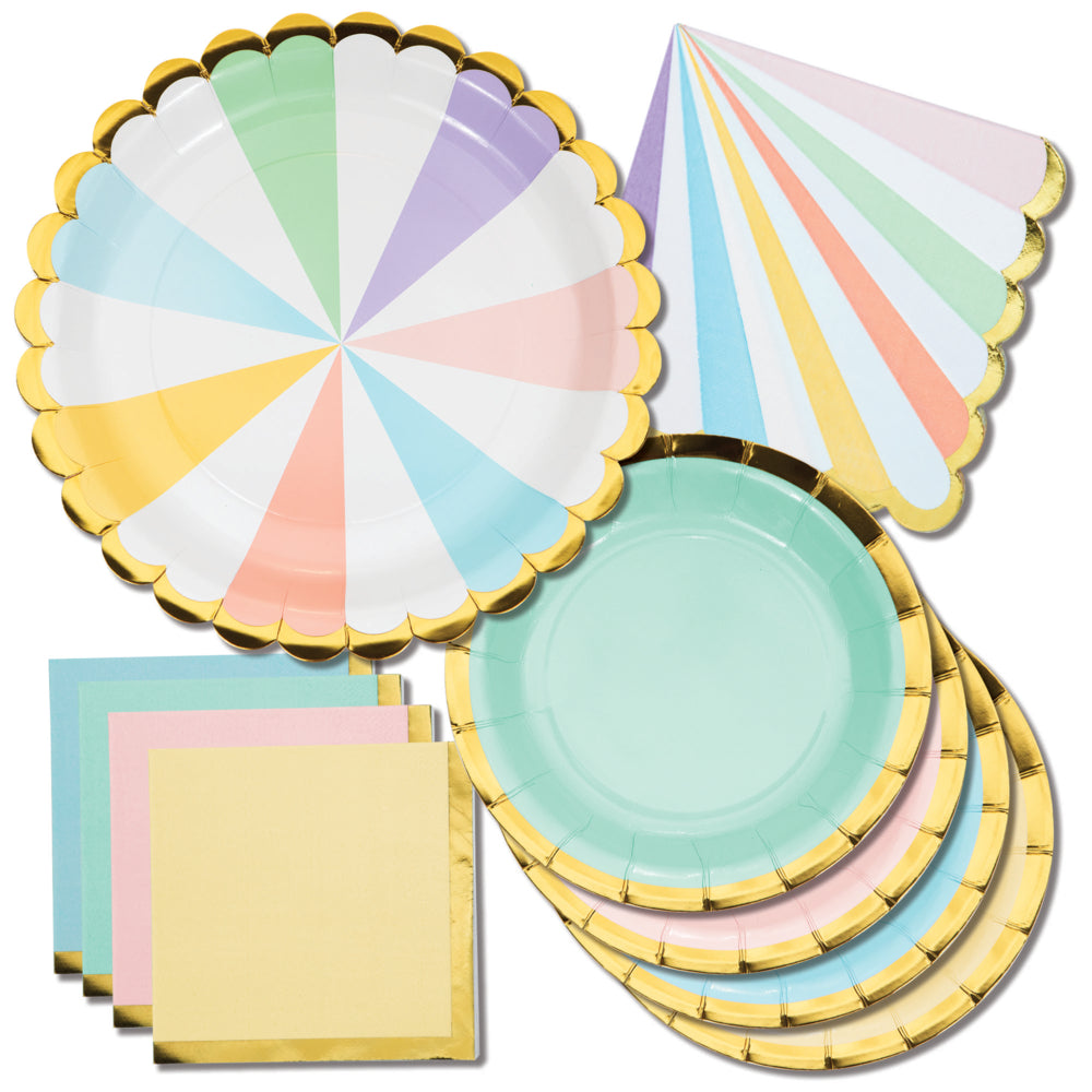 Pastel Celebrations Lunch Plates 8ct - The Party Darling