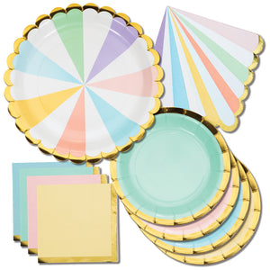 Pretty Pastel Dessert Plates 8ct - The Party Darling
