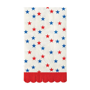 Patriotic Stars Fringe Guest Towels 24ct | The Party Darling