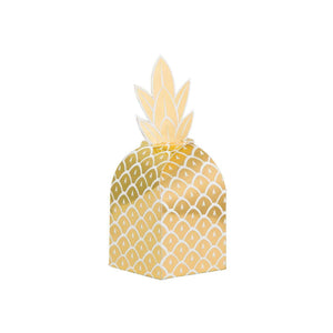 Metallic Gold Pineapple Favor Boxes 8ct | The Party Darling