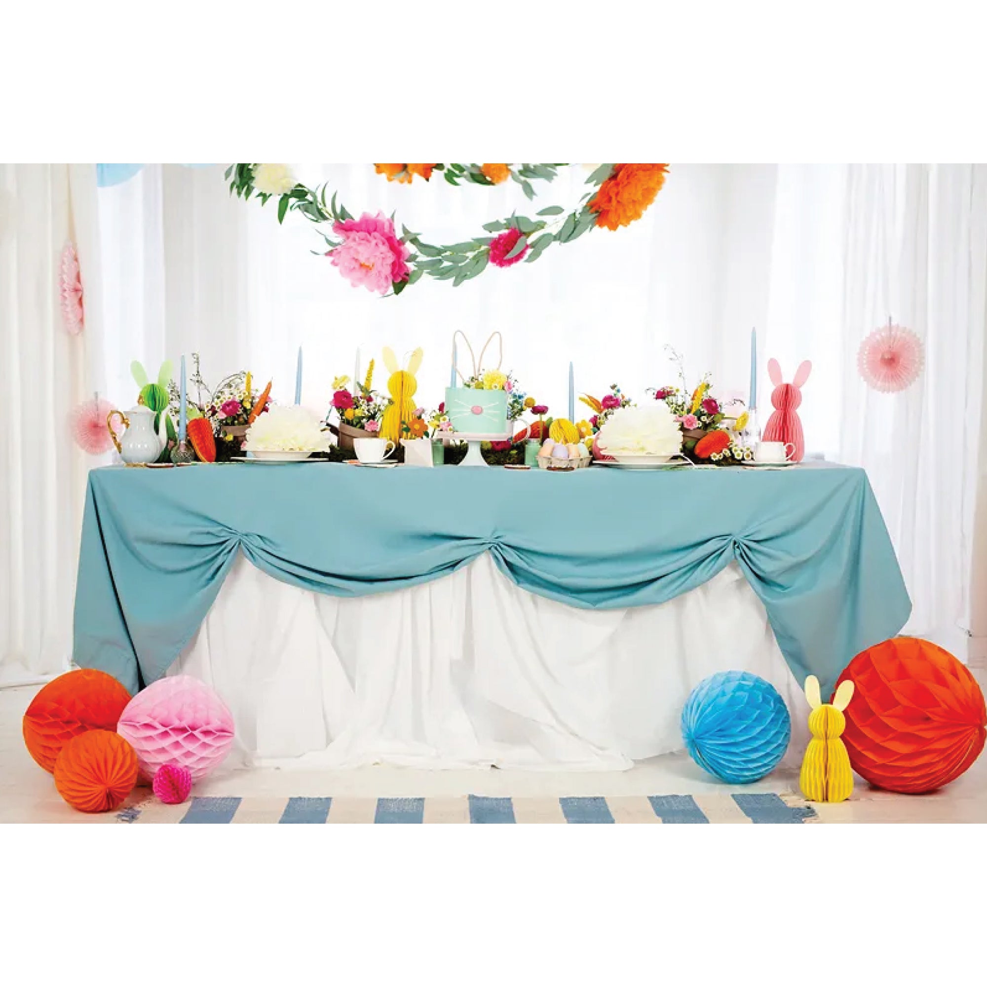 Green Bunny Honeycomb Decoration 12in | The Party Darling