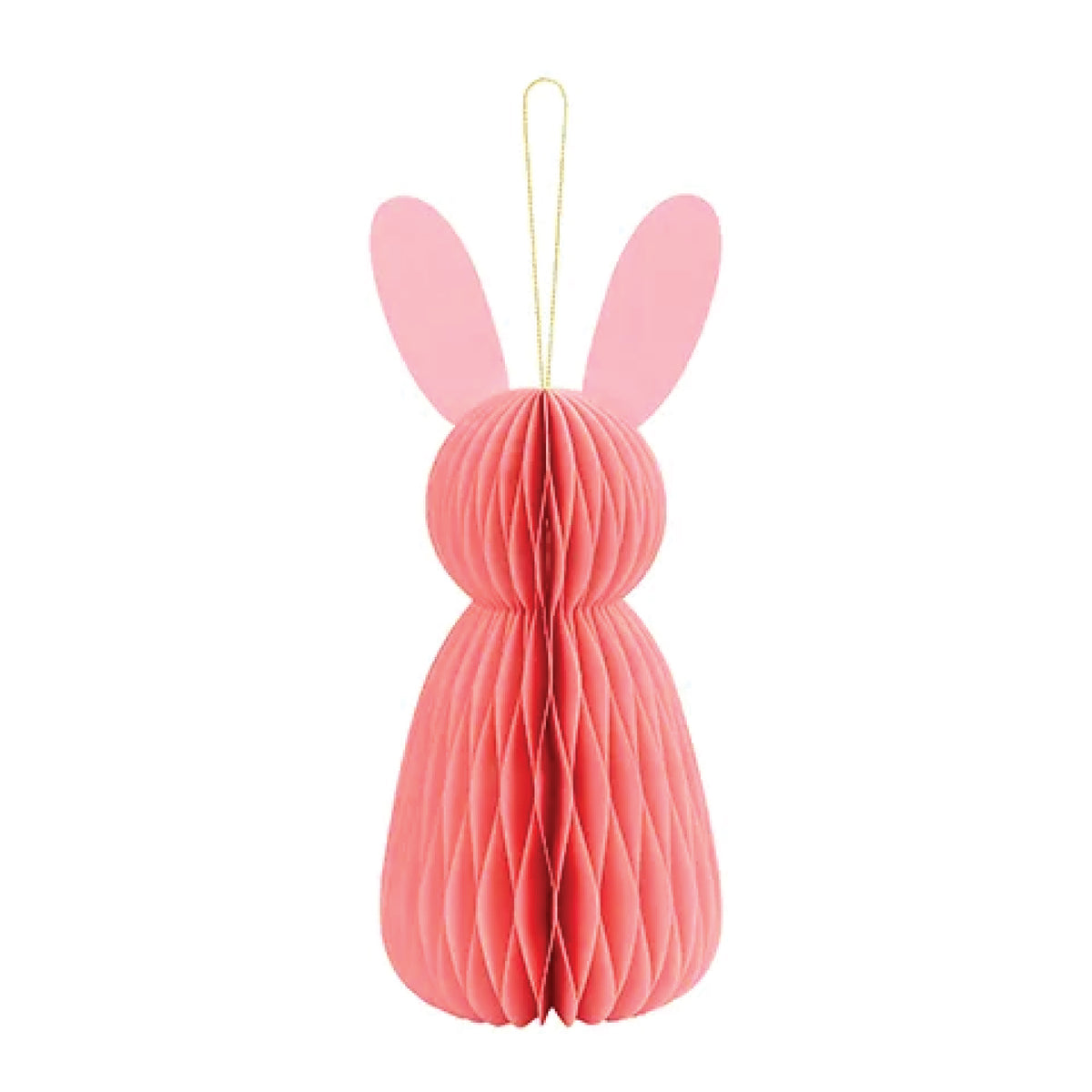 Pink Bunny Honeycomb Decoration 12in | The Party Darling