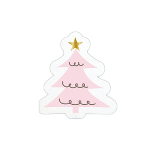 Pink Christmas Tree Napkins 20ct | The Party Darling