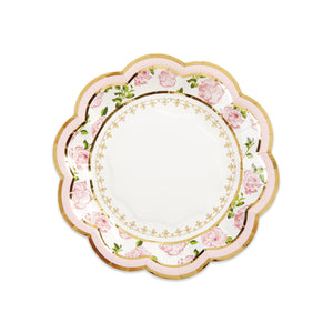 Pink Floral Tea Time Dessert Plates 16ct | The Party Darling