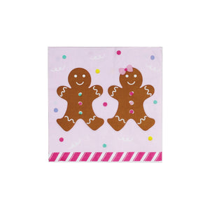 Pink Gingerbread House Dessert Napkins 24ct | The Party Darling