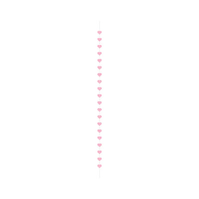 Pink Hearts Vertical String Garland 10ft