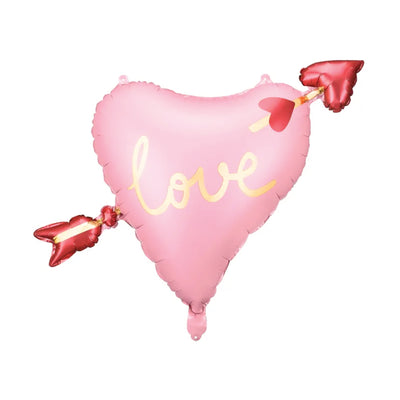 Pink Heart Arrow Love Balloon 26in