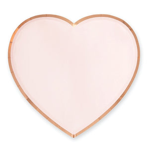 Pink Heart Shaped Lunch Plates 8ct | The Party Darling