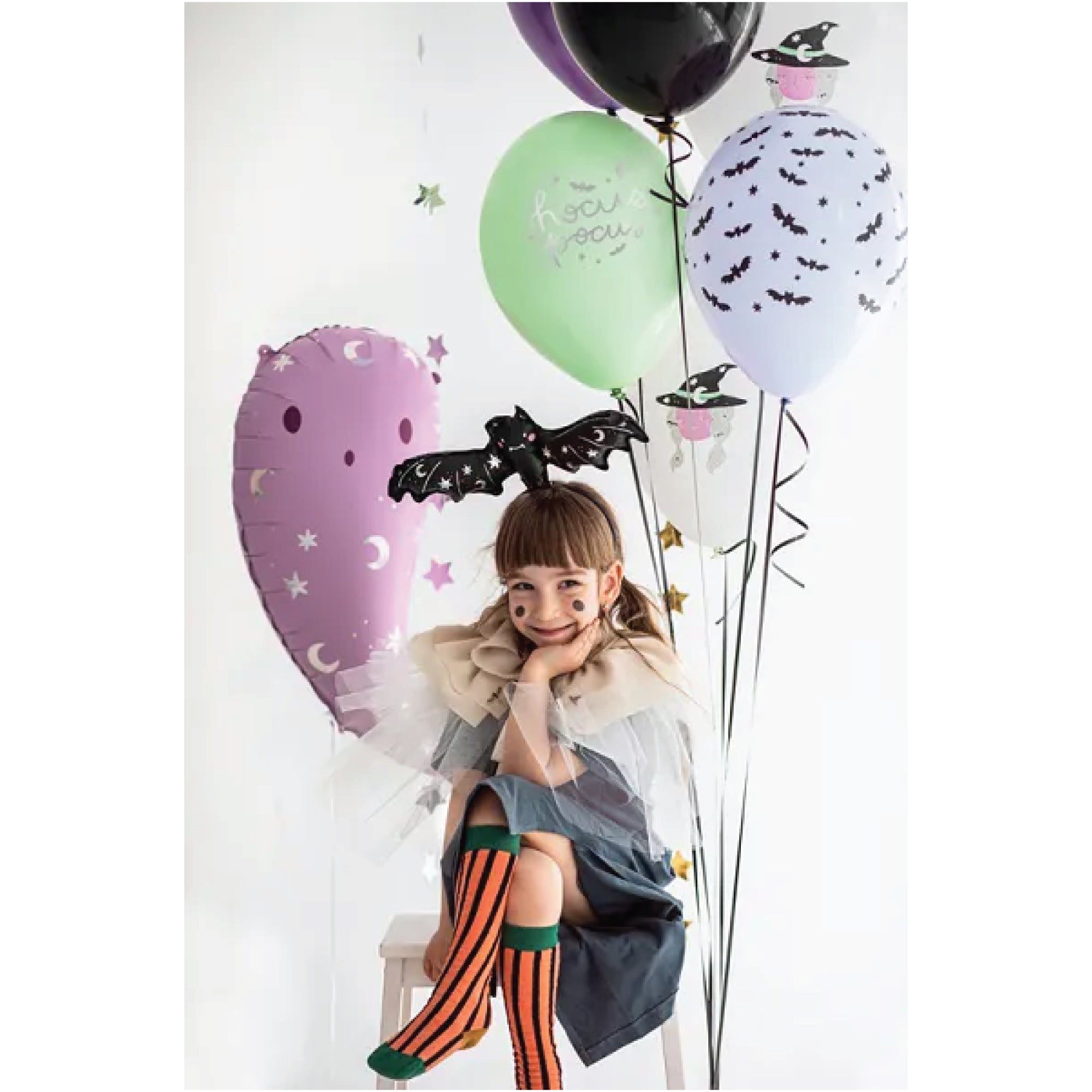 Pink Holographic Halloween Ghost Balloon Lifestyle