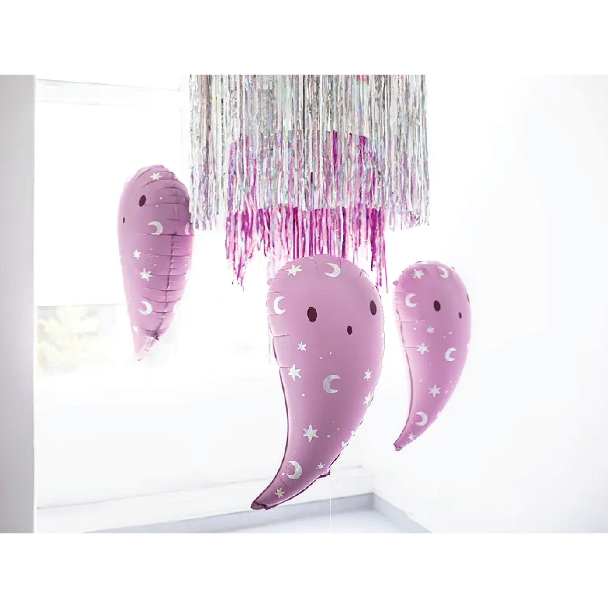 Pink Holographic Halloween Ghost Balloon Multiple