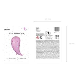 Pink Holographic Halloween Ghost Balloon Packaged