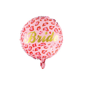 Pink Leopard Print Bride Balloon 17in | The Party Darling