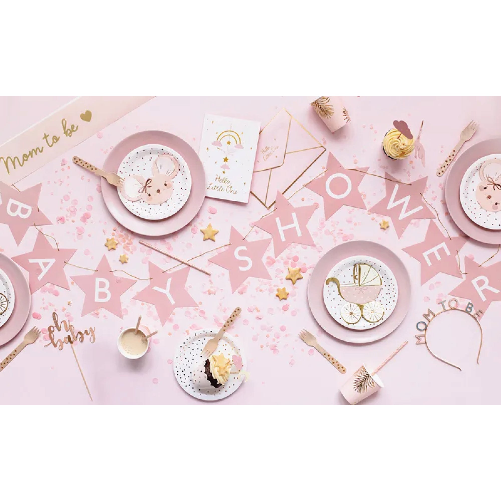 Pink Mouse Dessert Napkins  Table Set Up