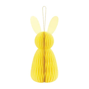 Yellow Bunny Honeycomb Decoration 12in | The Party Darling