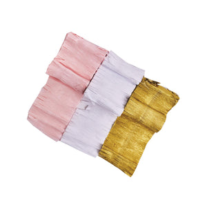 Pink, Gold, & White Paper Fringed Streamers 13ft | The Party Darling