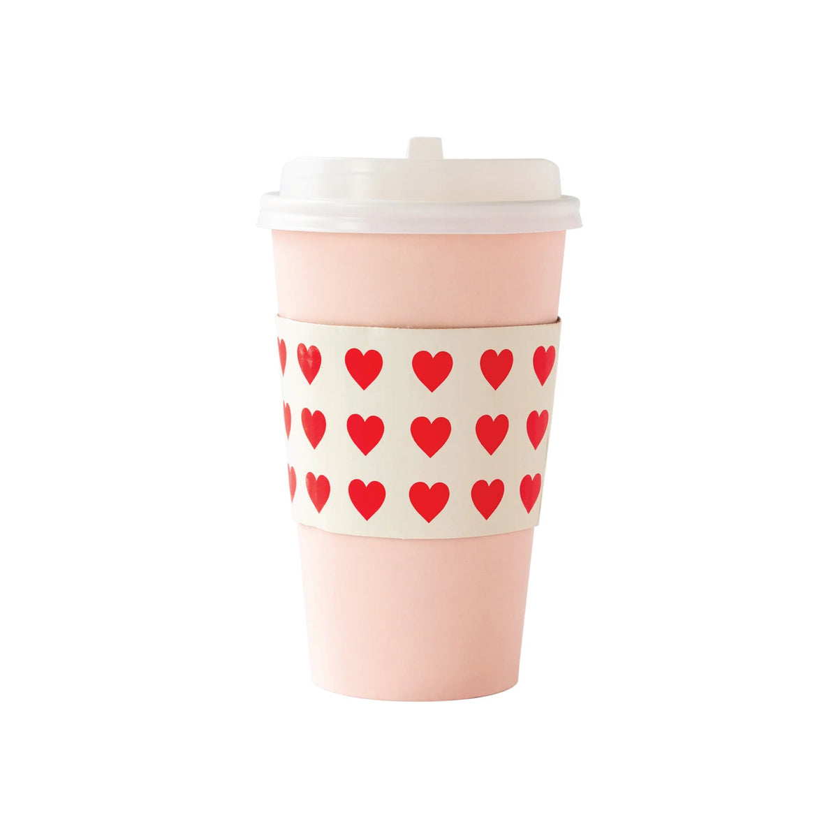 Valentine's Day Printed Coffee Cups with Lids
