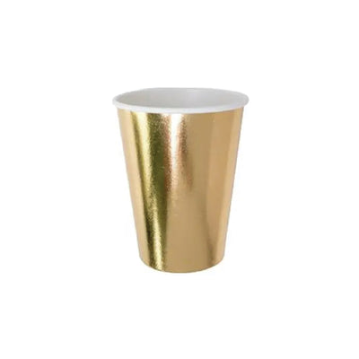 Posh Gold Paper Cups 8ct