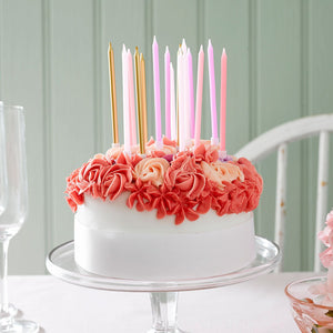 Assorted Pink Birthday Candles - The Party Darling