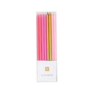 Assorted Pink Birthday Candles | The Party Darling
