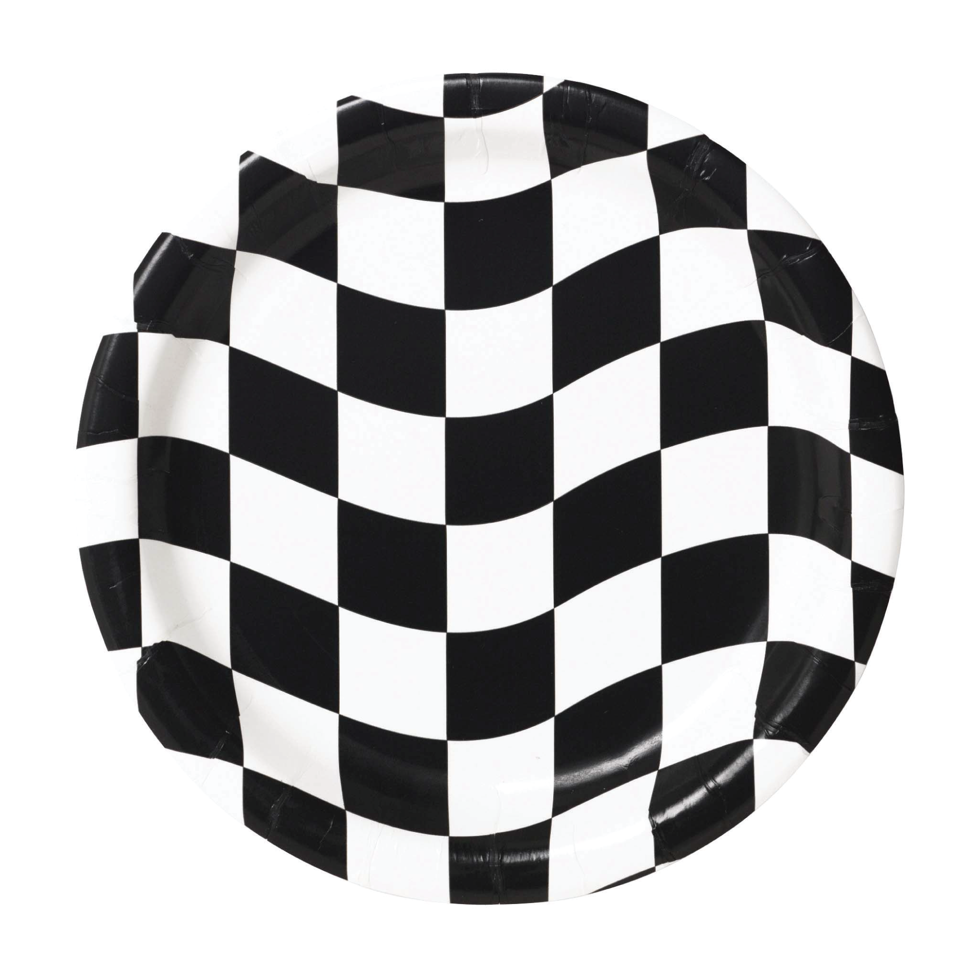 Checkered Flag Race Car Lunch Plates 8ct | The Party Darling