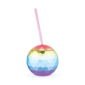 Rainbow Disco Ball Drink Tumbler | The Party Darling
