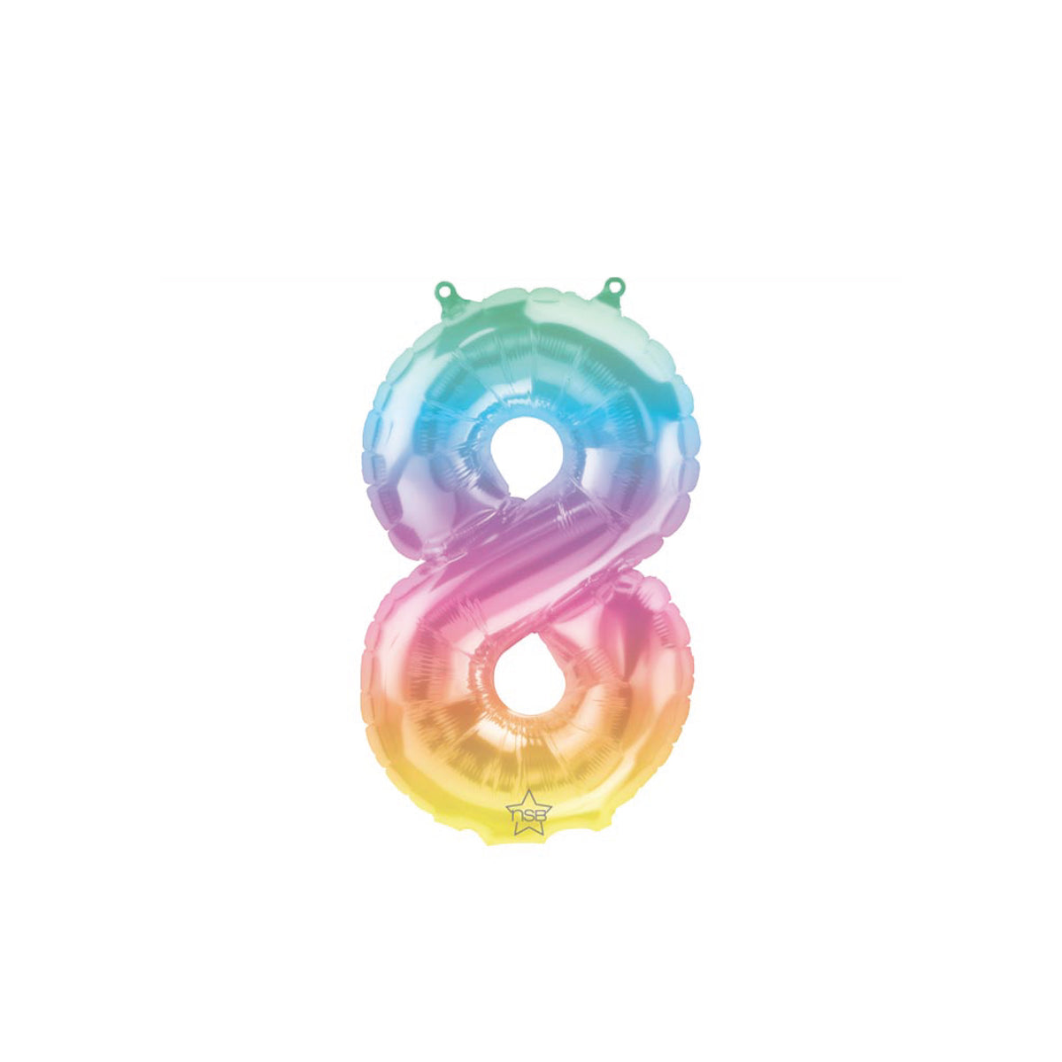 16&quot; Rainbow Ombre Number Balloon 8 | The Party Darling