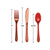 Red Glitter Plastic Cutlery Service for 8 | The Party Darling