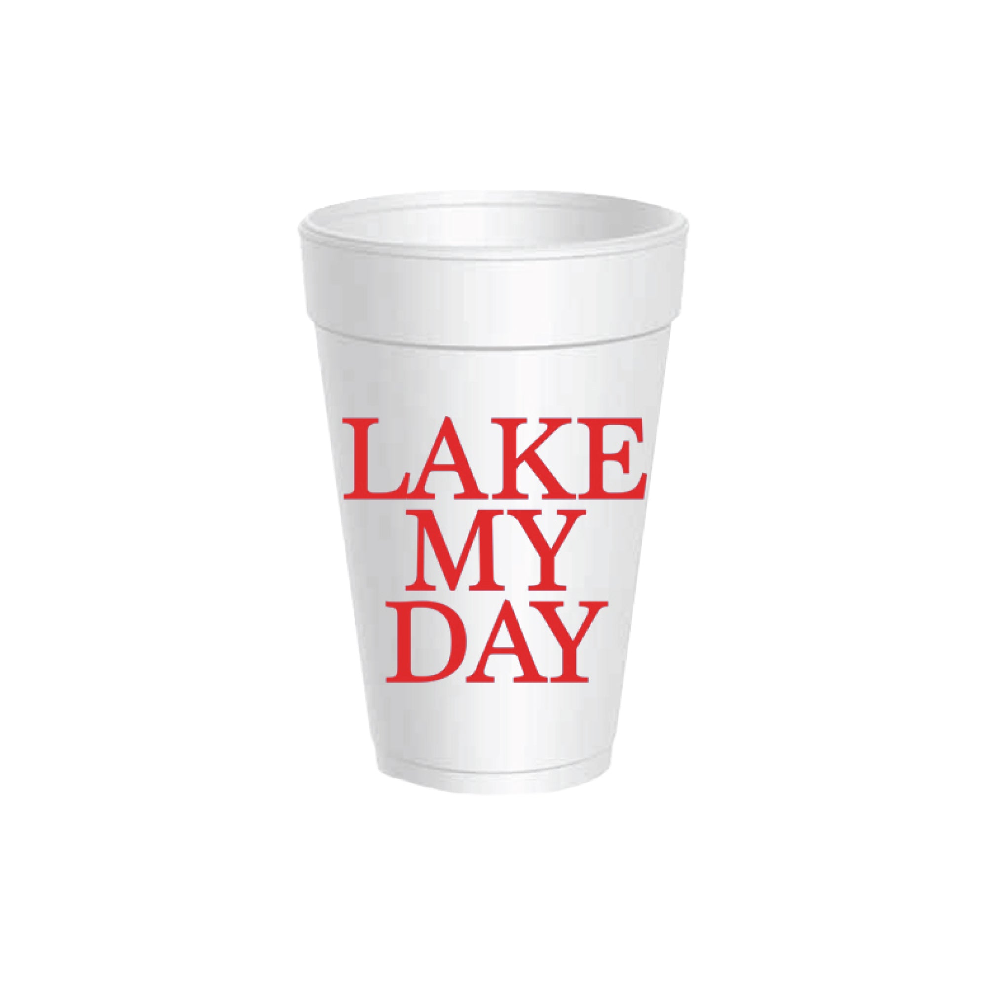 Red Lake My Day Styrofoam Cups with Lids 10ct | The Party Darling