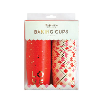 Red & Pink Plaid Valentine's Day Baking Cups 50ct