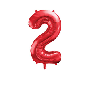 34in Red Number Balloon 2 | The Party Darling