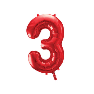 34in Red Number Balloon 3 | The Party Darling