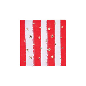Red Patriotic Star Napkins 20ct | The Party Darling